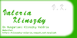 valeria klinszky business card